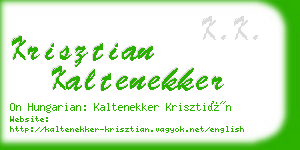 krisztian kaltenekker business card